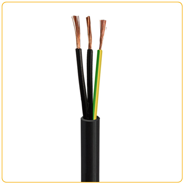 Copper Conductor PVC Sheath Flexible 3 Core Cable