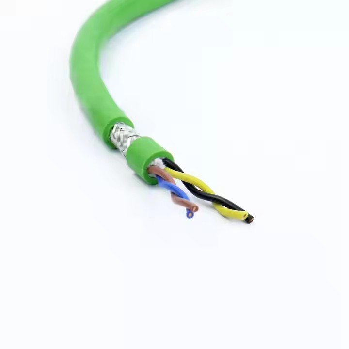 PUR PVC Flex Incremental Encoder Position Feedback Cable Foil Braid Shielded Cable for Siemens Lenze Drag Chains