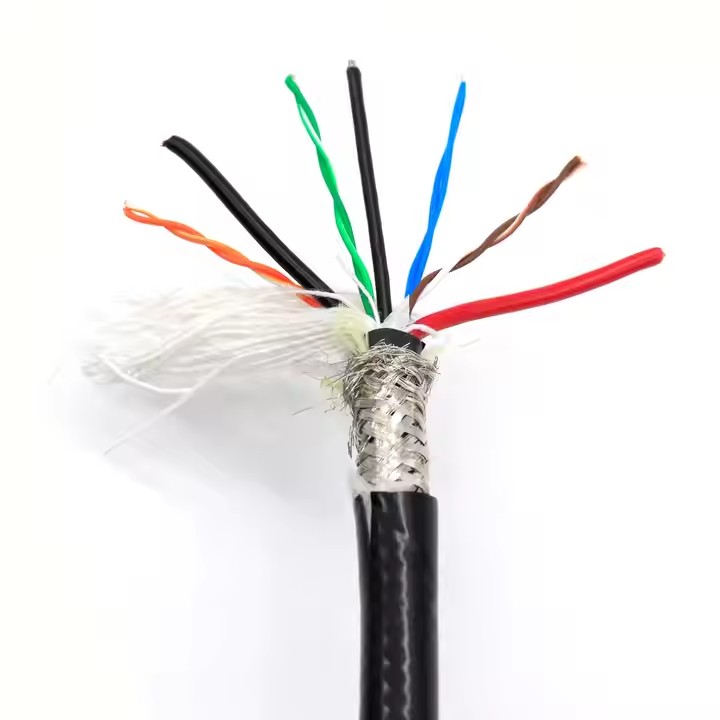 RVVPS High Flexible Signal Drag Chain Cable 3\4\5\6\7 Core 0.25mm 0.5mm 0.75mm 1mm 1.5mm Shield Twisted Multicore Cable Wire