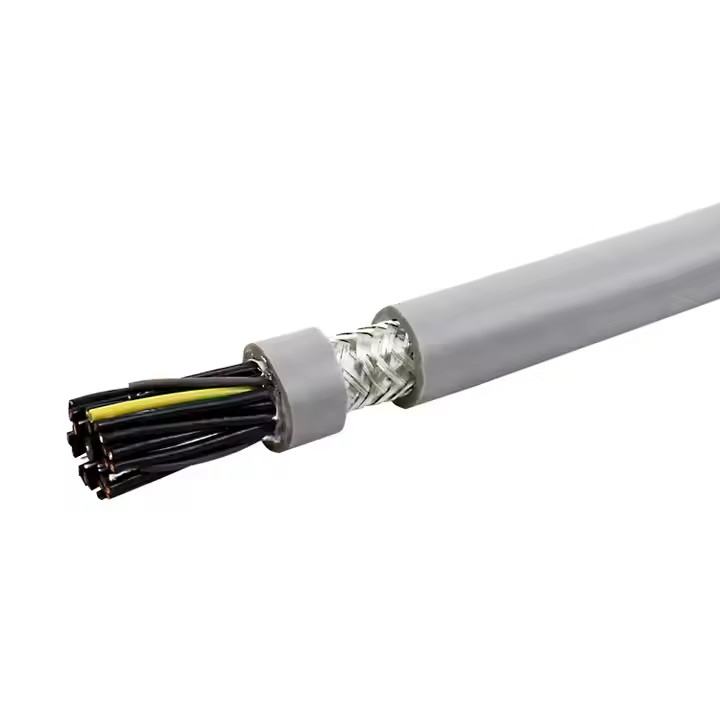 High Flexible Power Chain CY Cable 10 12 16 Core Screen Control Cable Multicore Shield Drag Chain Cable for Automation Equipment