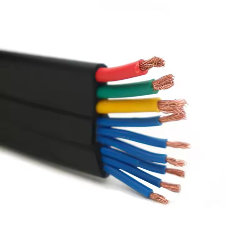 Factory Price Yffb Flat Cable 4 5 6 Core Flexible Crane Elevator Rubber Power Cable