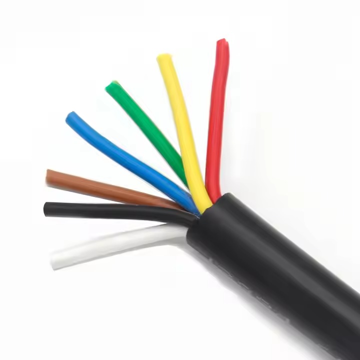 Wholesale 3 4 5 Core Electrical Power Cable 0.5mm 0.75mm Heat Resistant H03V2V2-F Electric Cable