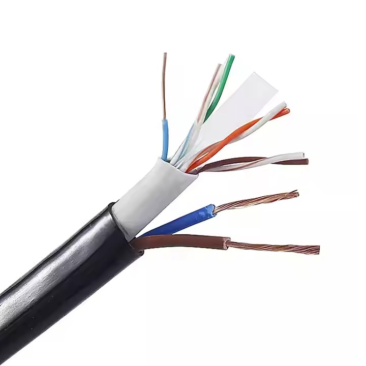 Outdoor Waterproof 8+2 Network Cable UTP Cat6 Cable with Power Cable for CCTV Control