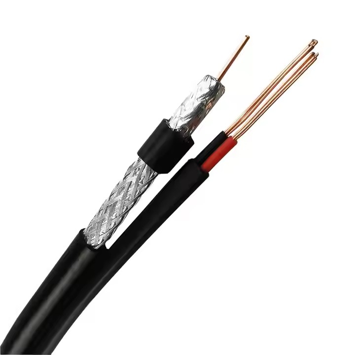 RG6+2C Coaxial cable rg6 siamese cable for cctv camera cable