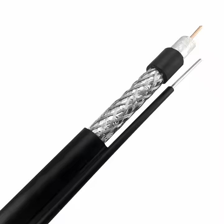 Coaxial Cable CCS/BC RG11+Messenger for CCTV Cable Rg11/RG11 With Messenger