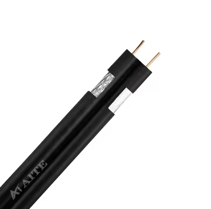 RG6 twin tri-shield 60% braid coaxial cable PVC Jacket CPR Eca