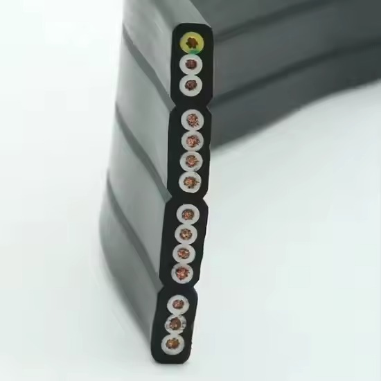 With Steel Wire Flat Elevator Traveling Cable